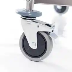 Тележка для официанта из нержавеющей стали, привинчивающаяся, 2 полки