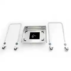 Тележка для официанта из нержавеющей стали, привинчивающаяся, 2 полки