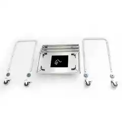 Тележка для официанта из нержавеющей стали, привинчивающаяся, 3 полки