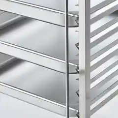 Транспортная тележка из нержавеющей стали, 14x GN 2/1