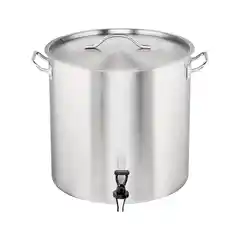 Высокая кастрюля с краном, сталь, Ø 400 мм, V 50,3 л