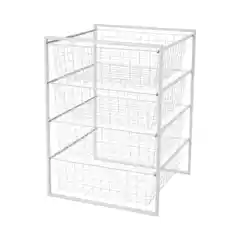 Набор из 2 рамок в 7 рядов с 4 металлическими корзинами, 740x535x450 mm, alb
