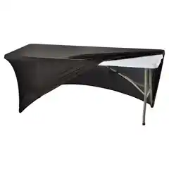 Черный эластичный чехол для складного кейтерингового стола 1830x762x740