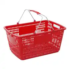 Пластиковая корзина (2 металлические ручки), желтая 21 л