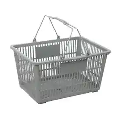 Пластиковая корзина (2 металлические ручки), желтая 21 л