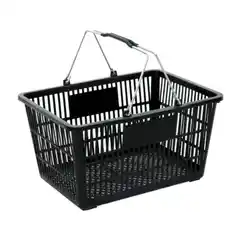 Пластиковая корзина (2 металлические ручки), желтая 21 л