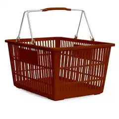 Пластиковая корзина (2 металлические ручки), желтая 21 л