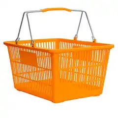 Пластиковая корзина (2 металлические ручки), желтая 21 л