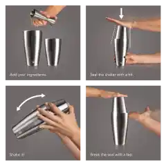 Коктейльный шейкер Tin on Tin Boston из нержавеющей стали