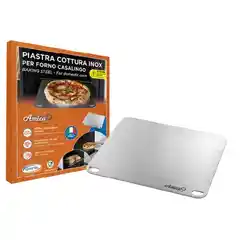 Плита для пиццы 400×350 мм из нержавеющей стали