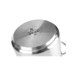 Низкая кастрюля с крышкой из нержавеющей стали 18/10, 1,5 л