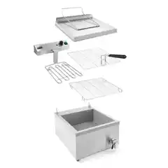 Электрическая фритюрница для пончиков 12 л с краном слива, настольная