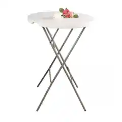 Стол для кейтеринга высокий, круглый складной 800х1100 мм