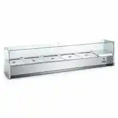 Настольная холодильная витрина для ингредиентов 1500 мм, 6×GN 1/3 HKN-VRX1500/380