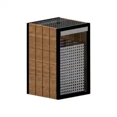 Корзина для мусора EcoLine с пепельницей, 60 l, Antracit