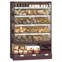 Витрина для пекарни и кондитерской с распашными стеклянными дверцами