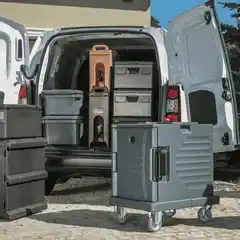 Платформенная тележка на колесах для транспортировки коробок, 71x53x(H)23 см, Hendi