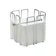 Салфетница высокая хромированная, 195х195х195 мм.