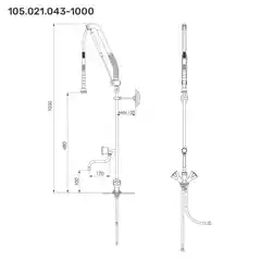 Шланг для мытья посуды 1030 мм Smart Line Premium 90°