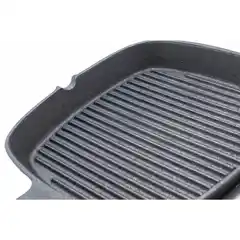 Чугунная сковорода, рифлёная, 240x240 мм