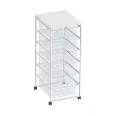 Стеллаж из проволоки на колесиках Elfa 4, серый