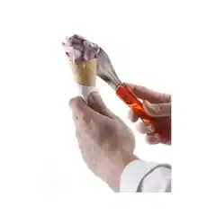 Ложка для подачи мороженого, с красной ручкой
