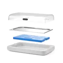 Дисплей для охлаждения UNIQ, HENDI, GN1/1 Белый, 593x389x(H)147mm