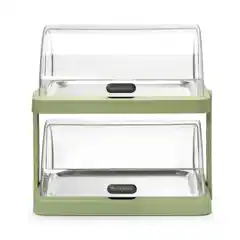 Двойной зеленый ролл-топ охлаждающий дисплей