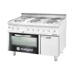 Электрическая варочная панель с 6 конфорками и стационарной электрической духовкой, 15,6 кВт.