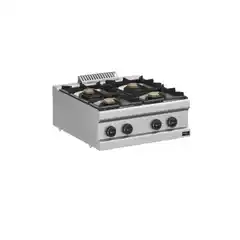 Профессиональная газовая плита с 4 конфорками Apach APRG-77T/PL, 28 кВт