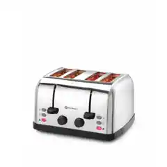 Тостер на 4 ломтика, нержавеющая сталь, 240V/1500W, 295x335x(H)180mm
