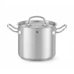 Кастрюля высокая из нержавеющей стали с крышкой, 2,8 л, Ø160×140 мм