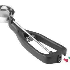 Ложка для мороженого для левшей Stöckel, чёрная, 1/30, ⌀49 мм — HENDI