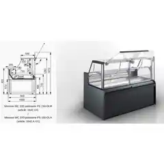 Витрина Missouri MC 100 patisserie PS 150-DLM/DLA - 850