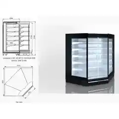 Настенная витрина Louisiana 5 MV 105 MT D M — угловой элемент