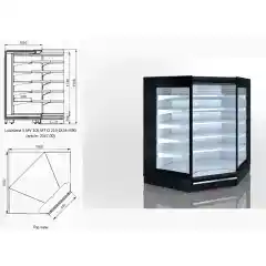 Настенная витрина Louisiana 5 MV 105 MT O M — угловой элемент