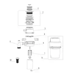 Коллоидный измельчитель пищевых отходов с пневматическим выключателем