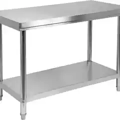 Стол из нержавеющей стали с полкой, 800×700×850 мм, YATO