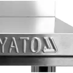 Стол из нержавеющей стали с бортиком и полкой, 800x600x850+100 мм, YATO
