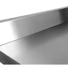 Стол из нержавеющей стали с бортиком и полкой, 800x600x850+100 мм, YATO