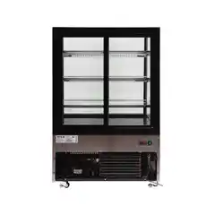 Холодильная витрина, 400 л, 900x800x1440 мм, черная, YATO