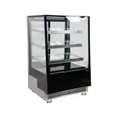 Холодильная витрина, 400 л, 900x800x1440 мм, черная, YATO