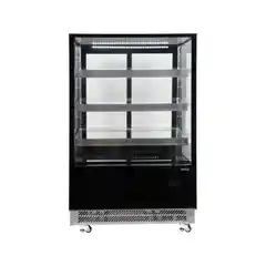 Холодильная витрина, 400 л, 900x800x1440 мм, черная, YATO