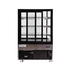 Холодильная витрина, 400 л, 900x800x1440 мм, черная, YATO
