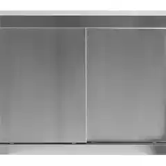 Навесной шкаф из нержавеющей стали с раздвижными дверями, высота 650 мм