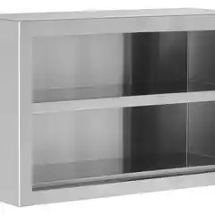 Навесной шкаф из нержавеющей стали с раздвижными дверями, высота 650 мм