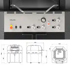 Электрическая вращающаяся печь для пиццы Helios 530 OEM
