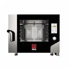 Печь пароконвекционная электрическая профессиональная TECNOEKA MILLENNIAL TOUCH SCREEN Bakery MKF 4642 TS, 4 уровня 600×400 мм, сенсорная панель TFT 7”, конвекция + пар (инжекторный), Airflowlogic / Humilogic / Drylogic, 30–270°C, 6,4 кВт, 380–400В, реверсивные вентиляторы, камера AISI 304, программирование рецептов, USB, HACCP, IPX5, 850×1035×700 мм0 мм, сенсорное управление, 2 вентилятора, пароувлажнение