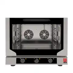 Конвекционная электрическая печь с прямым впрыском пара, 4 уровня 429×345 мм, электромеханическое управление, 100–260 °C, 3,15 кВт, подключение 220–230 В