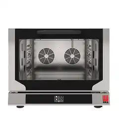 Конвекционная электрическая печь с прямым впрыском пара, 4 уровня 429×345 мм, электромеханическое управление, 100–260 °C, 3,15 кВт, подключение 220–230 В